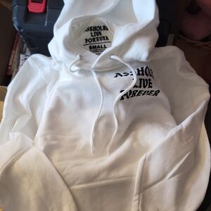 White Graphic Hoodie